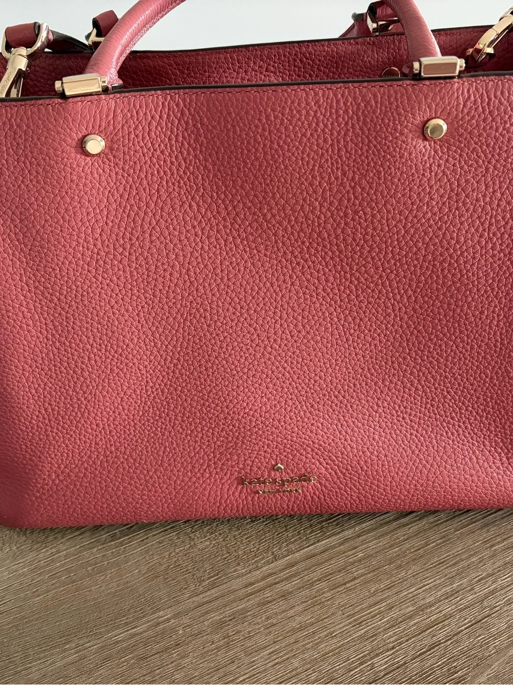 kate spade Coral Pink Pebbled Leather Satchel
